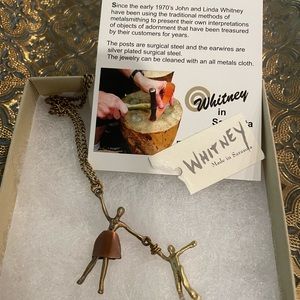 Hand made mother-child necklace